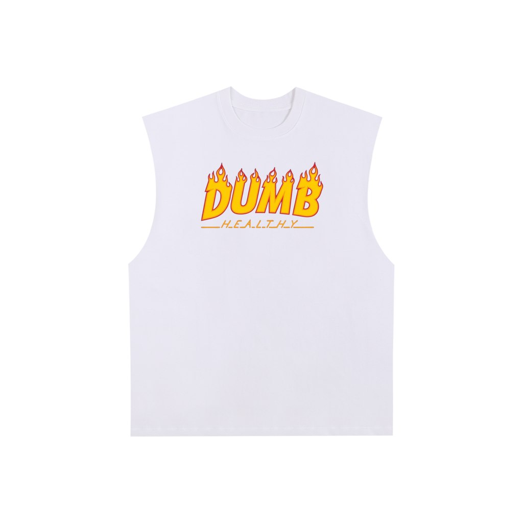 Raw Edge Cotton Tank Top