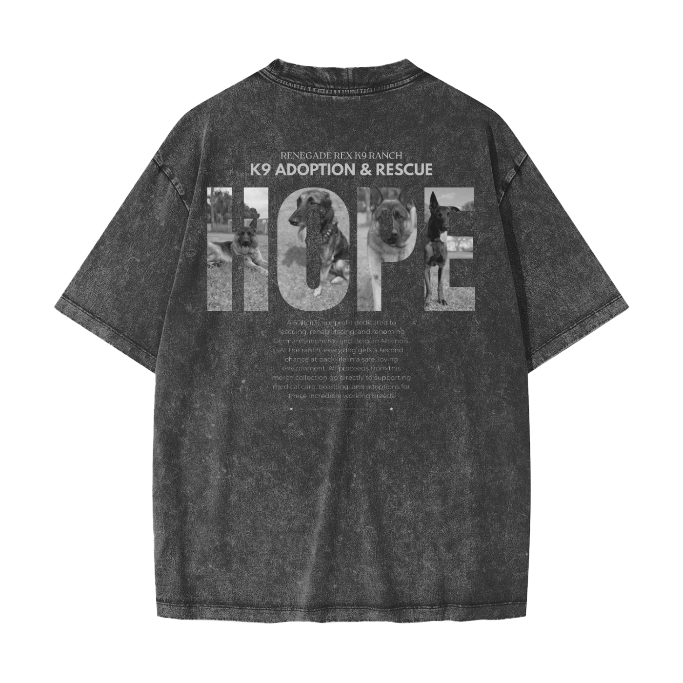 Renegade Rex "Hope" Heavyweight Snow Washed T-Shirt